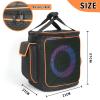 Hzycwgone Carrying Case Travel Tote Bag Backpack Portable Rugged Cover Shoulder Strap for JBL PartyBox Encore Essential 2 Portable Party Speaker,Extra Pockets for Microphone,Charger,Accessories view 2