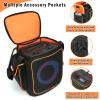 Hzycwgone Carrying Case Travel Tote Bag Backpack Portable Rugged Cover Shoulder Strap for JBL PartyBox Encore Essential 2 Portable Party Speaker,Extra Pockets for Microphone,Charger,Accessories view 3