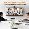 Coolpie Wireless HDMI 4K Transmitter with 1 Receiver, 2160P Output, 350FT Long Range, 5.8G Low Lag Extender, Silvery Metal for PC/Laptop/Projector/TV/Monitor view 4