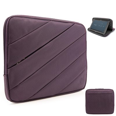 12 Inch Laptop Sleeve with Pockets Compatible with MacBook Air M4 12, XPS 12, Envy 12 - Water Resistant Padded Case Purple