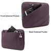 12 Inch Laptop Sleeve with Pockets Compatible with MacBook Air M4 12, XPS 12, Envy 12 - Water Resistant Padded Case Purple view 2