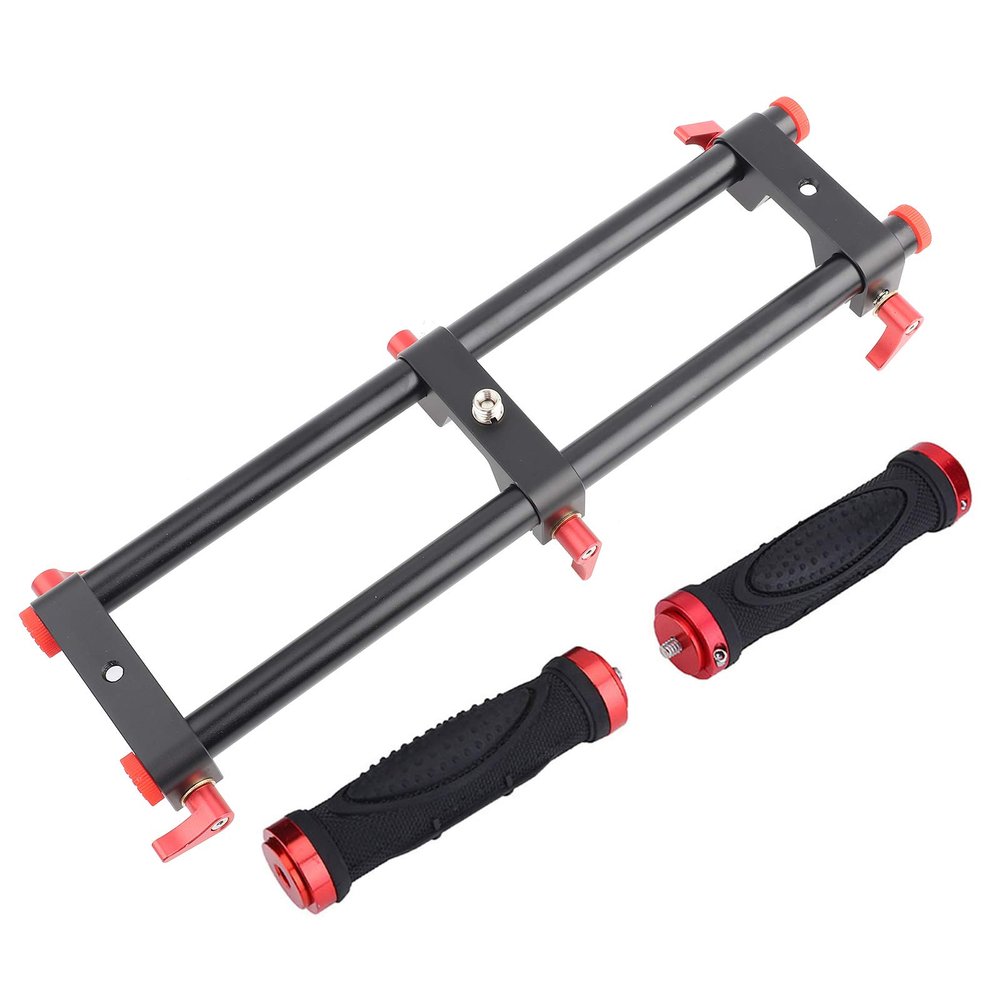 Dual Handle Gimbal Stabilizer Rig | Secure Grip Extender for Multiple Brands | Quick Release Mount with 1/4" & 3/8" Screws | Lightweight Aluminum Alloy Camera Accessory