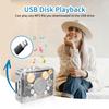 Portable Clear Stereo Auto Reverse Cassette PlayerConvert Tapes to MP3 Format via USB ConverterBuilt-in Cool Copper Wheel Movement Speaker view 3