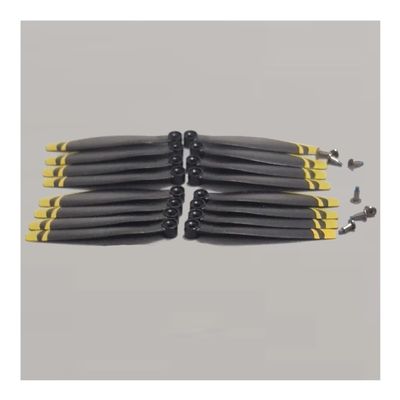 EasQjK 16PCS Brushless Drone Propeller Spare Part Wing Blade Foldable Quadcopter Wing Accessory Black Yellow Color for M5