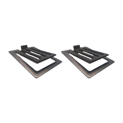 AsrMyjcx Tilted Desktop Speaker Stands Pair Racks Aluminum Alloy Desk Surround Sound Speaker Riser Tabletop for Compact Small Computer, Black