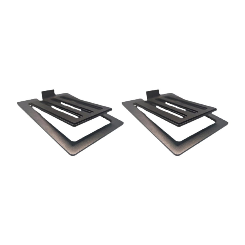 AsrMyjcx Tilted Desktop Speaker Stands Pair Racks Aluminum Alloy Desk Surround Sound Speaker Riser Tabletop for Compact Small Computer, Black