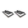 AsrMyjcx Tilted Desktop Speaker Stands Pair Racks Aluminum Alloy Desk Surround Sound Speaker Riser Tabletop for Compact Small Computer, Black view 1