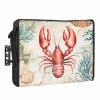 Outdoor TV Cover 80 to 85 Inch Weatherproof, Lobster Coastal Waterproof Outdoor TV Enclosure with Side Pocket, Nautical Beach Coral Shell Ocean Retro Television Protector Cover view 1