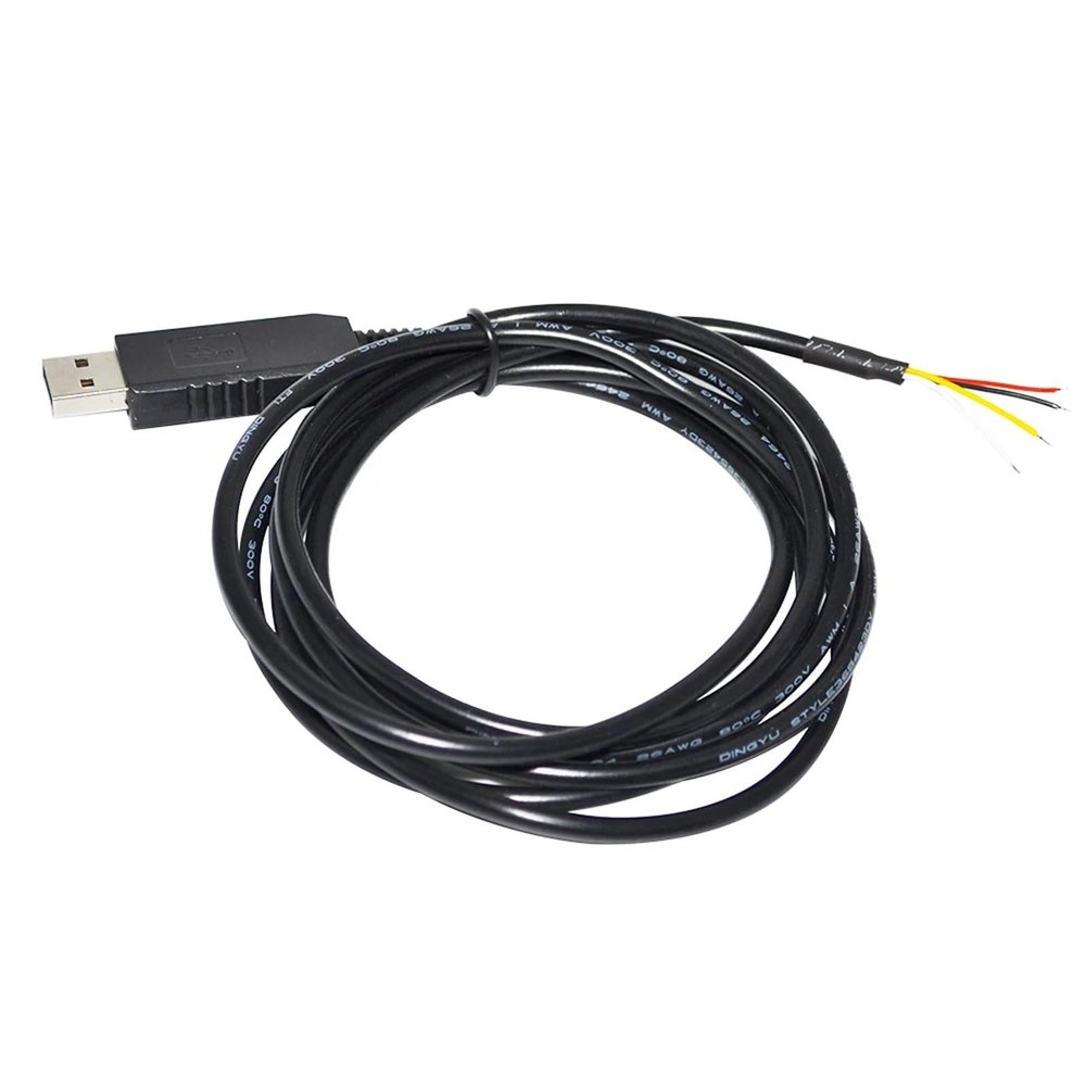 CFYGULKK Industrial FT232RL USB to UART TTL 3.3V 3V3 4 CORE 4PIN Wire END Open Cable Compatible with TTL-232R-3V3-WE VCC GND TXD RXD(5m,TTL 5V)