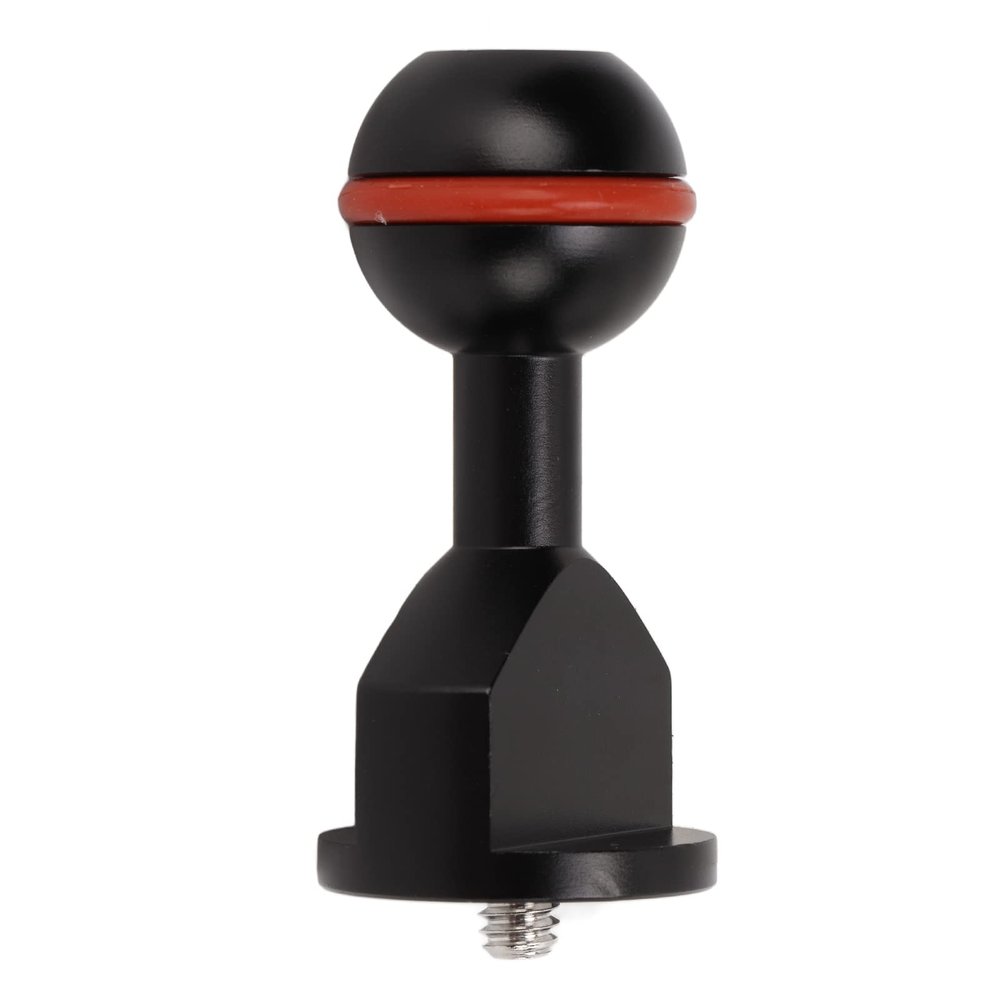 Camera Diving Ball Head with Secure - Loosening Nut | 1/4 Screw Adapter for Underwater Photography | Lightweight Aluminum Alloy for Diving/Swimming/Action Cameras
