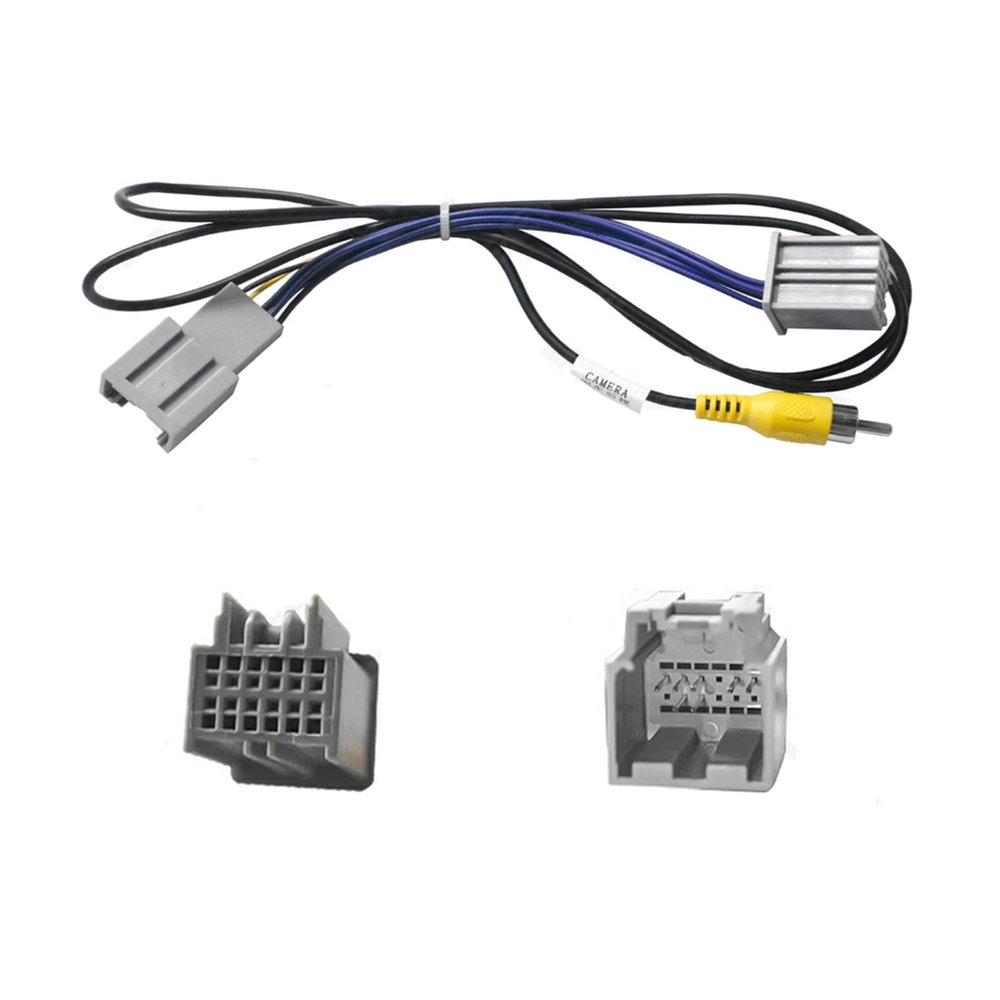 12Pin T-Harness Backup Rearview Reverse Camera w/RCA Video in Plug Converter Adapter Connector fits for GM GMC Chevy Chevrolet Silverado Colorado Enclave Envision Sierra Yukon Buick 2014-2019