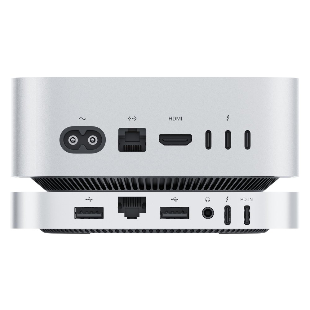BEELINK EX Mate Mini-A 2TB for Mac mini M4 Dock, 80Gbps USB-C Aluminum Alloy Stand with Dual M.2 PCIe SSD Slots (Pre-Installed 2TB NVMe, Expandable to 16TB, 2.5G LAN, USB-A 3.0, SD4.0, Silver)