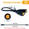 M8, 3-Pin, Female, Waterproof Sensor Connector Cable, 10-Pack view 2