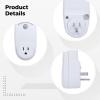 Light 2-Pack Motion Sensor Plug-in, On/Off Automatic Angle 120, 20 Ft (6 M) Range, Delay Turn-Off Feature, Garage Ideal, Hallway, Outdoor, Ce Certified, White 120V view 3