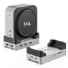 ANYOYO 10Gbps Mac mini M4 Dock and Stand with 8TB NVMe M.2 SSD Enclosure, HDMI 4K@60Hz, 2 USB-A 3.210Gbps, 2 USB-A 2.0, Wi-Fi Signal Friendly Design, Aluminum USB-C Hub for Mac mini M4 view 1