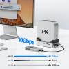 ANYOYO 10Gbps Mac mini M4 Dock and Stand with 8TB NVMe M.2 SSD Enclosure, HDMI 4K@60Hz, 2 USB-A 3.210Gbps, 2 USB-A 2.0, Wi-Fi Signal Friendly Design, Aluminum USB-C Hub for Mac mini M4 view 2