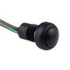 10 Pieces IP67 Round 12mm Plastic Momentary Waterproof Push Button Switch with 2 Wires(Head Color Black,Latching) view 1