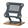 HYgloF Adjustable Laptop Stand Laptop Stand with Wooden Base, 360 Rotation Foldable Portable Notebook Riser Bracket(Gris) view 1