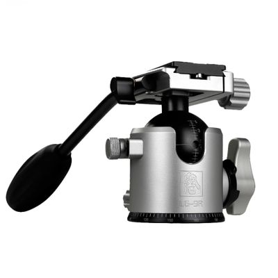 Fotopro Tripod Ball Head with Pan Handle, 54mm Low Profile Aluminum Ball Head, 25kg/55lb Load, Universal Arca-Type Quick Release Plate for DSLR Mirrorless Camcorder Video Camera Tripod Monopod, LG-9R