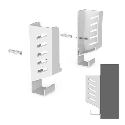 Adjustable Laptop Stand Wall Laptop Mount Bracket, Under Desk Holder, Space Saving, Adhesive & Screws(White)