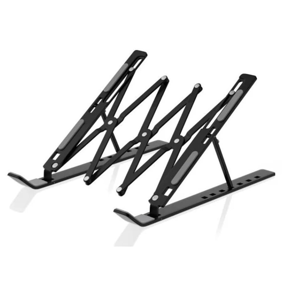 Adjustable Laptop Stand Desktop Laptop Stand, Adjustable Cooling Holder Foldable Bracket Support Notebooks Within 17.3"(Black)