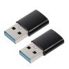 2PCS USB to C Converter, Usbc Male to USB-3.0 Female Otg Adapter, Type C Male Too a Female Otg Adapters Qc 3.0 Fast Charging 5 Gbps Data Transfer Usbc Car Charger for Laptop Pad Flash Thumb Drive view 1