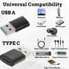2PCS USB to C Converter, Usbc Male to USB-3.0 Female Otg Adapter, Type C Male Too a Female Otg Adapters Qc 3.0 Fast Charging 5 Gbps Data Transfer Usbc Car Charger for Laptop Pad Flash Thumb Drive view 2