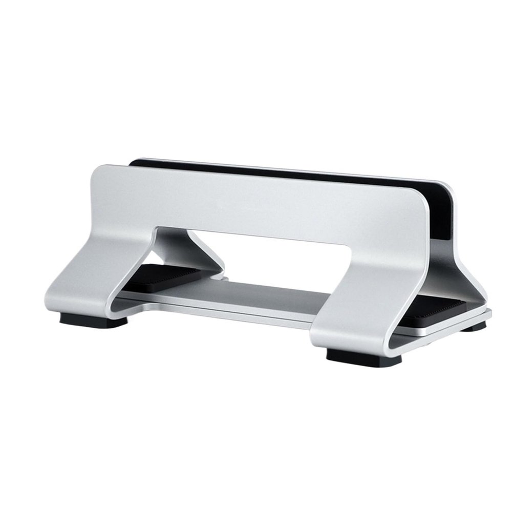 Adjustable Laptop Stand Vertical Laptop Stand, Adjustable Width Aluminum Holder for Desk, Support All Most Laptops(Silver)