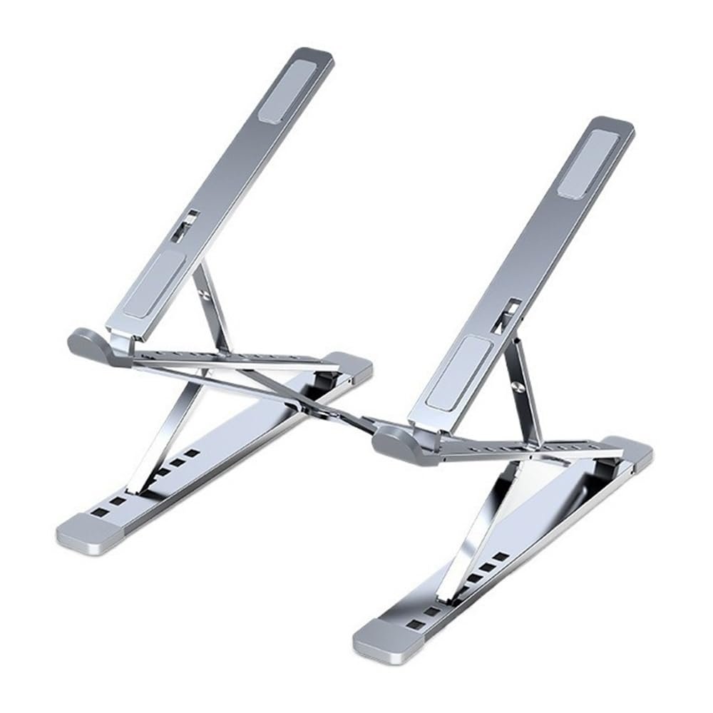 Adjustable Laptop Stand Laptop Stand, Adjustable Portable Aluminum Notebook Holder for up to 17.3"(Silver)