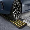 Car Driveway Rubber Curb Ramps,Low Profile Slope Ramps with Drainage Channels for Cars, Trucks, SUVs & Wheelchairs,for Garage Thresholds, Driveway Entrances & Sidewalks (3 Pack) view 2