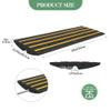 Car Driveway Rubber Curb Ramps,Low Profile Slope Ramps with Drainage Channels for Cars, Trucks, SUVs & Wheelchairs,for Garage Thresholds, Driveway Entrances & Sidewalks (3 Pack) view 3