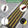 Car Driveway Rubber Curb Ramps,Low Profile Slope Ramps with Drainage Channels for Cars, Trucks, SUVs & Wheelchairs,for Garage Thresholds, Driveway Entrances & Sidewalks (3 Pack) view 4