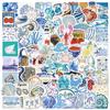 100PCS Aesthetic Stickers Pack, Cute Beach Ocean Coastal Theme Gifts Waterproof Vinyl Decals for Girl Teen Adult Water Bottle Laptop Phone Computer Skateboard Luggage Notebook Journal Scrapbook view 1