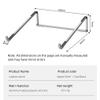 Adjustable Laptop Stand Laptop Stand for Desk, Portable Foldable Aluminum Holder Riser for Storage/Travel(Black) view 2