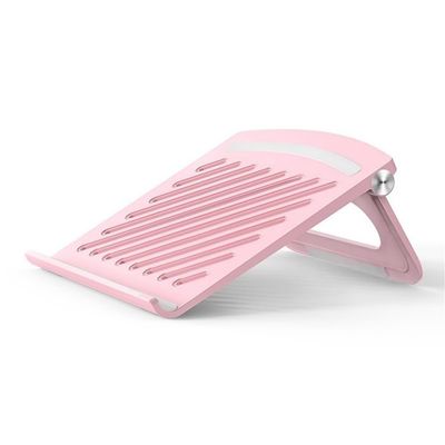 Adjustable Laptop Stand Laptop Stand for Desk, Foldable Portable Desktop Holder Cooling, Supports Laptops up to 17"(Pink)