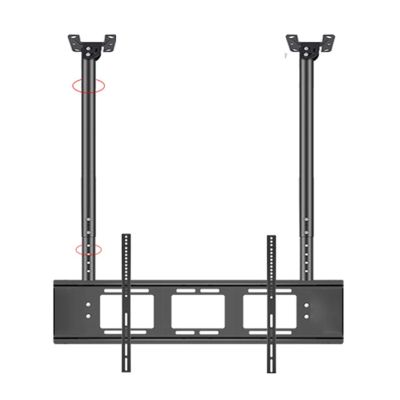 Adjustable Ceiling TV Mount, Dual Bar Tilt Wall Bracket for 55-86 Inch LED Screens, Heavy-Duty Support for Large Televisions, Optimal Viewing Angle, Easy Installation.