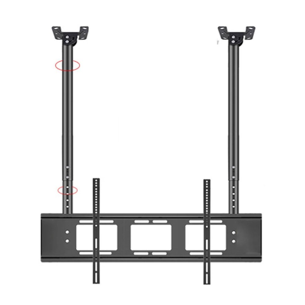 Adjustable Ceiling TV Mount, Dual Bar Tilt Wall Bracket for 55-86 Inch LED Screens, Heavy-Duty Support for Large Televisions, Optimal Viewing Angle, Easy Installation.