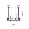Adjustable Ceiling TV Mount, Dual Bar Tilt Wall Bracket for 55-86 Inch LED Screens, Heavy-Duty Support for Large Televisions, Optimal Viewing Angle, Easy Installation. view 2