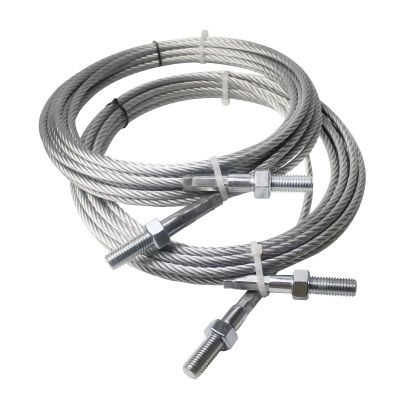 Qrstvyun 2 Set Equalizer Cables N372 Fit for Rotary Lift Model SPO10 Replace N372/BH7529-86, 30 Ft Silver
