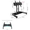 QICBYING Portable TVs Floor Stand - Mobile TV Cart Mount with Wheels, Height Adjustable Rolling Floor Mount, Teaching Conference Monitor Frame, Up to 50kg view 2