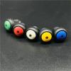 5pcs 12mm Black Body Platic Switch Power Symbol LED Illumination Momentary Reset Fixation Self Locking Latching Waterproof Switch(Yellow,Latching_LED Voltage 12V) view 2