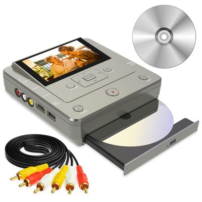 VHS to DVD Recorder, VCR VHS to DVD Converter, TV to USB SD HDD Device, Record VHS VCR Camcorder Video via AV Input, No PC Required, Smartphone WiFi Media Copy Recorder, Includes 10 Free DVD-R