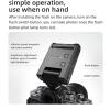 CHEOTIME Mini Camera Flash, Compact Manual Hot Shoe Flash 4 Level Power Control Digital Camera Flash Rechargeable Photography Lighting for DSLR (Black) view 4