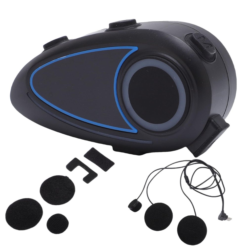Dpofirs Motorcycle Helmet Bluetooth Headset, Compatible with All Helmets, Noise Reduction Bluetooth 5.4 Headphone, HiFi Sound, Water Proof, Automatic Answer