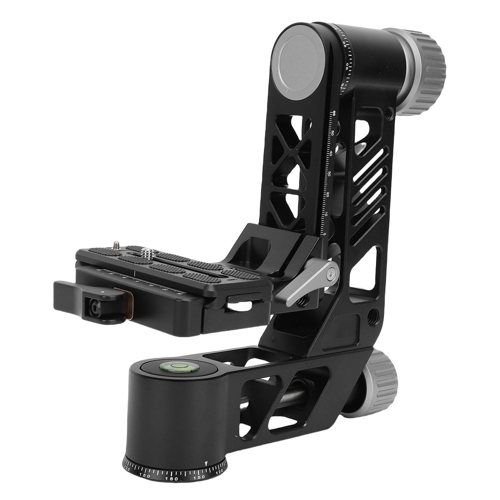 Luocute DSLR Camera Tripod Head, 55.1 Lbs Load Heavy Duty Aluminum Alloy 360 Degree Panoramic Quick Release Plate Camera Tripod Stabilizer