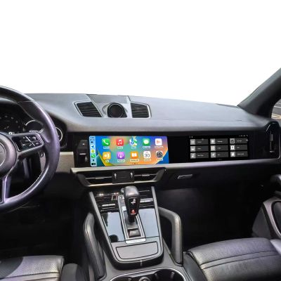 12.3" Dual Screen Android Car Stereo for Porsche Cayenne 2018-2023 Radio Replacement GPS Navigation Head Unit IPS Touch Screen Multimedia Player Autoradio Carplay (12-256GB)