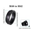 Microscope Accessories Kit 1pcs M48 M52 Stereoscopic Stereo Microscope Transfer Ring 48mm Objective Lens Adapter Ring M48 to M48 M48 to M42 M52 to M48 Microscope Slides view 2