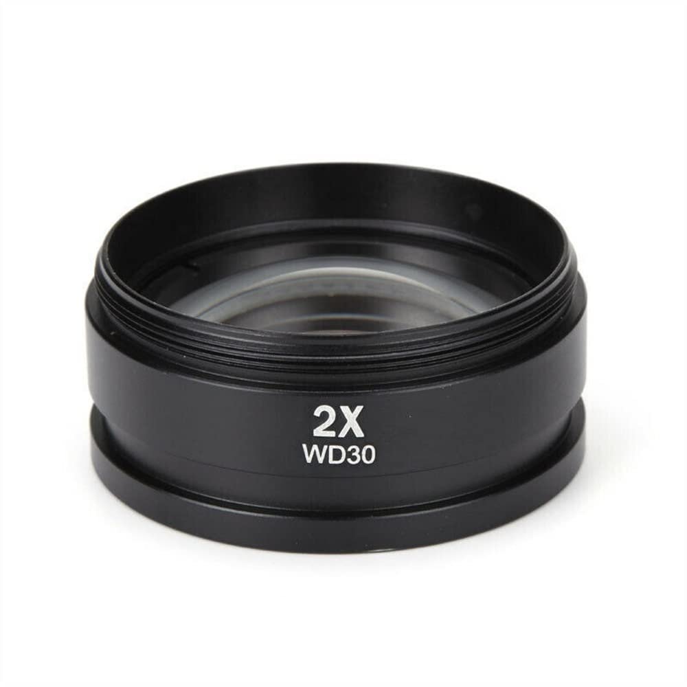 Microscope Accessories Kit M48 Barlow Lens 0.3X 0.5X 0.75X 1X 1.5X 2X Stereo Microscope Auxiliary Objective Lens with 48mm Thread Objectives Microscope Slides