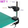 Microscope Accessories Kit 50mm / 76mm Long Column Level Arm Heavy Duty Boom Large Stereo ARTICULATING Clamp Table Stand for Microscope Camera Set Microscope Slides view 2