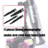 4/6/8/10 Section Flexible Adjustable Snake Arm Cold Shoe Hot Shoe Mount for Underwater Photography Alloy Construction Studio Lighting Mount for Underwater view 4